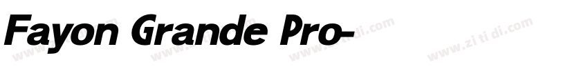 Fayon Grande Pro字体转换